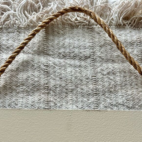 Handmade PANTRY Sign Sky Blue Letters Distressed Rope Hook Wood Board - Picture 3 of 3